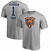 Chicago Bears Heathered Gray Big and Tall Greatest Dad Retro Tri-Blend NFL Pro Line by Fanatics Branded T-Shirt,baseball caps,new era cap wholesale,wholesale hats